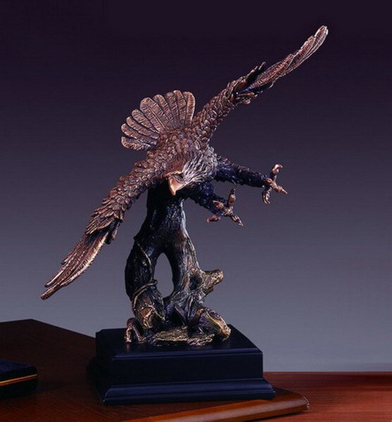 Soaring Bald Eagle Sculpture Artwork Wildlife high quality Decorative
